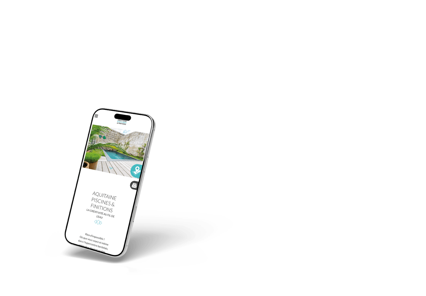 Exemple de site Rhiino affiché sur smartphone