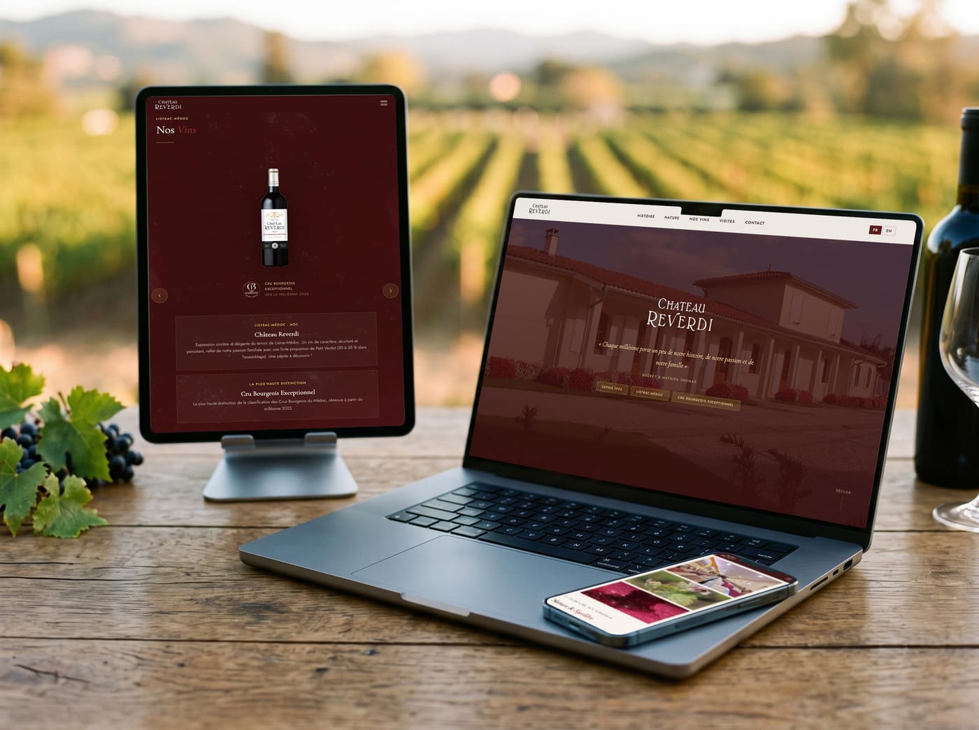 Site créé par Rhiino pour Château Reverdi